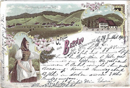 Gruss Aus Bernau Bad. Schwarzwald Litho 1904 Gasthaus Löwen - Waldshut-Tiengen