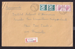 047/38 - CANTONS DE L'EST - Enveloppe Recommandée TP Lunettes + Elstrom KELMIS-LA CALAMINE 1972 Vers BXL - 1953-1972 Lunettes
