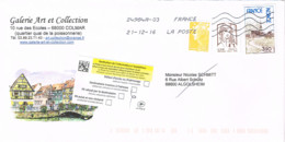 FR-L337 - FRANCE N° 1921 Alsace Sur Lettre Commerciale Avec étiquette Retour De La Poste 2016 - Briefe U. Dokumente