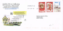 FR-L341 - FRANCE N° 1921 Alsace + 1302-1304 Sur Lettre Commerciale Avec étiquette Retour De La Poste 2016 - Briefe U. Dokumente