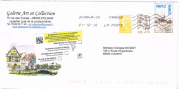 FR-L343 - FRANCE N° 1921 Alsace Sur Lettre Commerciale Avec étiquette Retour De La Poste 2016 - Storia Postale