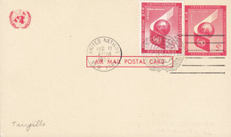 United Nations Uprated Postal Stationery Ganzsache NEW YORK 1959 TRUJILLO Dominicana (Arr.) (2 Scans) - Brieven En Documenten