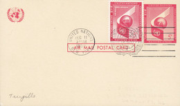 United Nations Uprated Postal Stationery Ganzsache NEW YORK 1959 TRUJILLO Dominicana (Arr.) (2 Scans) - Briefe U. Dokumente