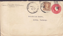 United States Uprated Postal Stationery Ganzsache PRIVATE Print METAL & THERMIT CORPORATION, CHATRTERET N.J. To GOTHA - 1921-40
