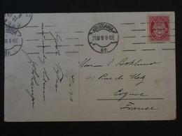 N 31  NORGE  BELLE CARTE 1916 KRISTIANA  A  COGNAC FRANCE   +LUGE ++ AFFRANCH. PLAISANT + - Cartas & Documentos