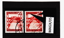 MAGX/05 ÖSTERREICH 1945 Michl 755 PLATTENFEHLER " REPUBLIK + 35 "  Gestempelt - Errors & Oddities