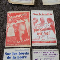 Lot 4 Partitions Musique -Alstone Bernstein Doering Sur Les Bords De La Loire 3 De La Marine Scotto - Song Books