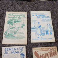 Lot 4 Partitions Musique - Seduction Valse Boston Mario Cazes Vandair Femme Du Matelot - Song Books