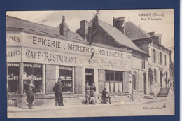 CPA [02] Aisne > Corcy Devanture Magasin Commerce Circulé - Other & Unclassified