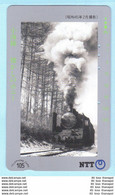JAPAN -- Eisenbahn - Dampflokomotive C 56 149 Im Winter -- NTT 105 - 271-012 (2 Scan)(0220TK) - Treni