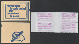 ERINNOPHILIE - CODE POSTAL / CARNET COMPLET FERME "67000 STRASBOURG" **  (ref 6962) - Ungebraucht