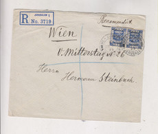 PALESTINE1925  JERUSALEM Registered Cover To Austria Judaica - Levant Britannique