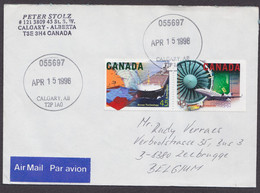 CANADA LETTRE AERIENNE  1996 AFFRANCHISSEMENT MULTIPLE - Cartas & Documentos