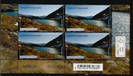 2021 Estany De Cabana Sorda. LAC, 2.290 Metres D’altitude,parròquia De Canillo. Bloc De 4 Neuf ** Coin Daté - Unused Stamps