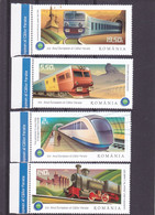 ROMANIA 2021 Trains - Fine Set MNH - Unused Stamps