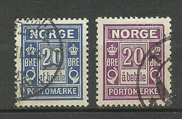 NORWAY 1889-1915 Postage Due Portomarken, 20 öre, O - Usados