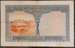 French Indochine Indochina Vietnam Viet Nam Laos Cambodia 1 Piastre VF Banknote 1954 - Pick # 94 / 02 Photos - Indochine