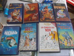 LOTTO DI 11 VHS (CLASSICI WALT DISNEY+ALTRI CARTOONS) - Cartoni Animati