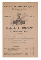 Livret Publicitaire Moutarde Alexandre Truchot Dijon Usine Hydraulique Mostarda Mustard Département 21- 13,5 Cm X 21 Cm - Advertising