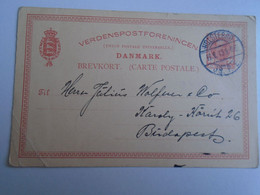 D191561  Postal Stationery - 1913  HOLSTGEBRO  DANMARK  Thorup- Laederhandel - To Julius Wolfner  -Lederfabrik, Budapest - Autres & Non Classés