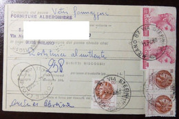 MILANO 1980 11 Apr Bollettino Spedizione Pacchi Cartoncino L. 50 X COGNE Mista San Giorgio + Siracusana Vedi Foto - 1981-90: Storia Postale
