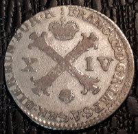 BELGIQUE AUTRICHIENNE FRANCOIS II PLAQUETTE ARGENT 14 XIV LIARDS 1794 B FRAPPE DECENTREE !!! COTES : 50€-125€-250€-.... - Autres & Non Classés