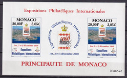 MONACO - Bloc De L'expo De 2000 Sous La Faciale TB - Blocs