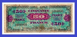 Banconota Occupazione Americana Della Francia -  50 FRANCS - 1944 - Stock 98 - 1944 Bandiera/Francia