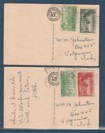 ⭐ France - YT N° 354 Et 355 Avec Complément Avec Timbre Américain - 1937 ⭐ - Cartas