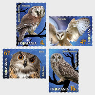 Romania 2022 /nocturnal Birds / Set 4 Stamps - Unused Stamps