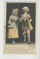 FEMMES - FRAU - LADY - Jolie Carte Fantaisie Femme Et Son "cavalier Galant" Avec Poisson - 1er Avril - Poisson D'avril