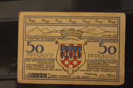 Deutschland Notgeld 1921; Bad Honnef, Rhöndorf; 50 Pf. - Ohne Zuordnung