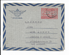 Canada LF 14  -  15 Ct Flugzeug Aerogramm Nach Castrop-Rauxel M.  Viel Text Verwendet - Altri & Non Classificati