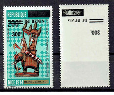 BENIN 2007 MICHEL Mi 1444 - 300F /200F Val. 230€ - CHESS ECHECS OLYMPICS VERSO BACK OVERPRINT OVERPRINTED SURCHARGE MNH - Bénin – Dahomey (1960-...)