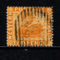 WESTERN AUSTRALIA - 1882 - Swan - 2p Yellow - Wmkd. Crown And C A - Perf. 14 - USATO - Oblitérés