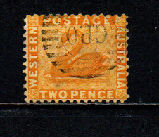 WESTERN AUSTRALIA - 1882 - Swan - 2p Yellow - Wmkd. Crown And C A - Perf. 12 - USATO - Usados