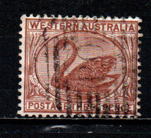 WESTERN AUSTRALIA - 1872 - Swan - 3p Red Brown - USATO - Oblitérés
