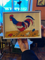 Peinture Sur Verre Le Coq Français - Dessins