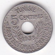 Protectorat Français . 5 Centimes 1938 Petit Module, En Cupronickel, Lec# 93 - Tunesië