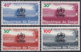 F-EX36936 CONGO MNH 1966 OMS OVERPRINT MEDICINE NATIONS PALACE. - OMS