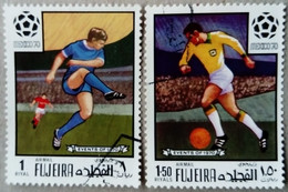 Fujeira 1972 Sport Football Coupe Du Monde World Cup Soccer Yvert PA37 Mi 1463 1464 O Used - 1970 – Mexico