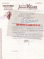 74- THONON LES BAINS- RARE LETTRE FRANCOIS VULLIEZ-VIN SPIRITUEUX- 3 AVENUE JULES FERRY-1943- MARTEL PERE AUBAIS 30 - Alimentaire