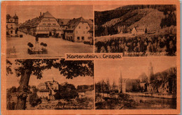 40623 - Deutschland - Hartenstein Im Erzgebirge , Schloss , Markt , Mehrbildkarte - Gelaufen 1953 - Hartenstein