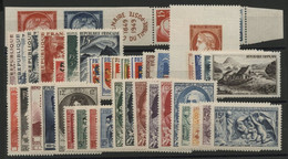 1949 ANNEE COMPLETE NEUVE SANS CHARNIERE ** (MNH) Cote 178 €. N° 823 à 862. Qualité TB. - 1940-1949