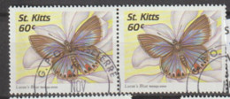 St Kittts   1997  SG  506   60c Butterfly   Fine Used  Pair - America (Other)