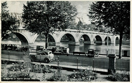 PERTHSHIRE - A GLIMPSE OF PERTH BRIDGE AND THE RIVER TAY Prt161 - Perthshire