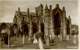 ROXBURGH - MELROSE ABBEY -  FROM THE SW RP Rox36 - Roxburghshire