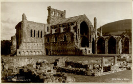 ROXBURGH - MELROSE ABBEY - NAVE AND CLOISTER FROM THE NW RP Rox35 - Roxburghshire