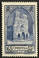 YT 399 (*) MH 1938, Fête De La Cathédrale De Reims 65c+35c Outremer (côte 10 Euros) France – Ramb - Nuevos