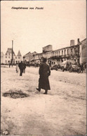 ! Alte Ansichtskarte Piaski, Hauptstraße, 1. Weltkrieg, Feldpost 1916, Abs. Brest Litowsk N. Posen - Polonia